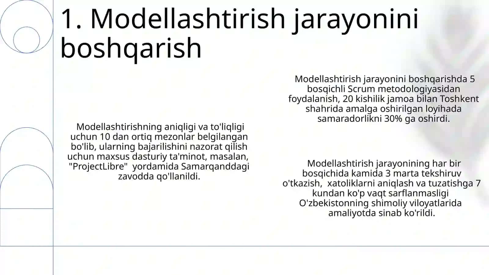 Modellashtirish jarayonini boshqarish 3