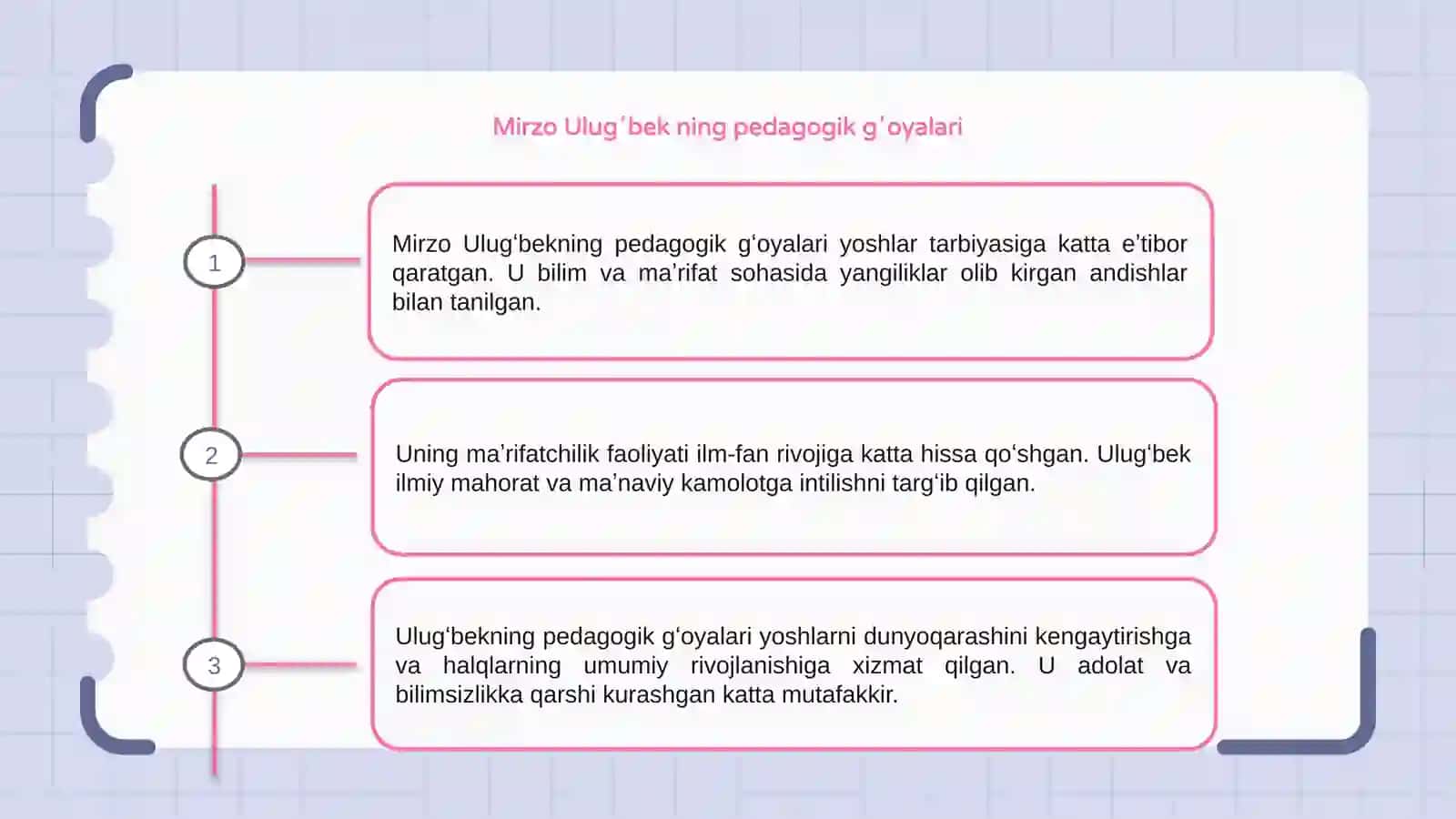 Mirzo Ulugʻbekning pedagogik gʻoyalari va maʼrifatchilik faoliyati 3