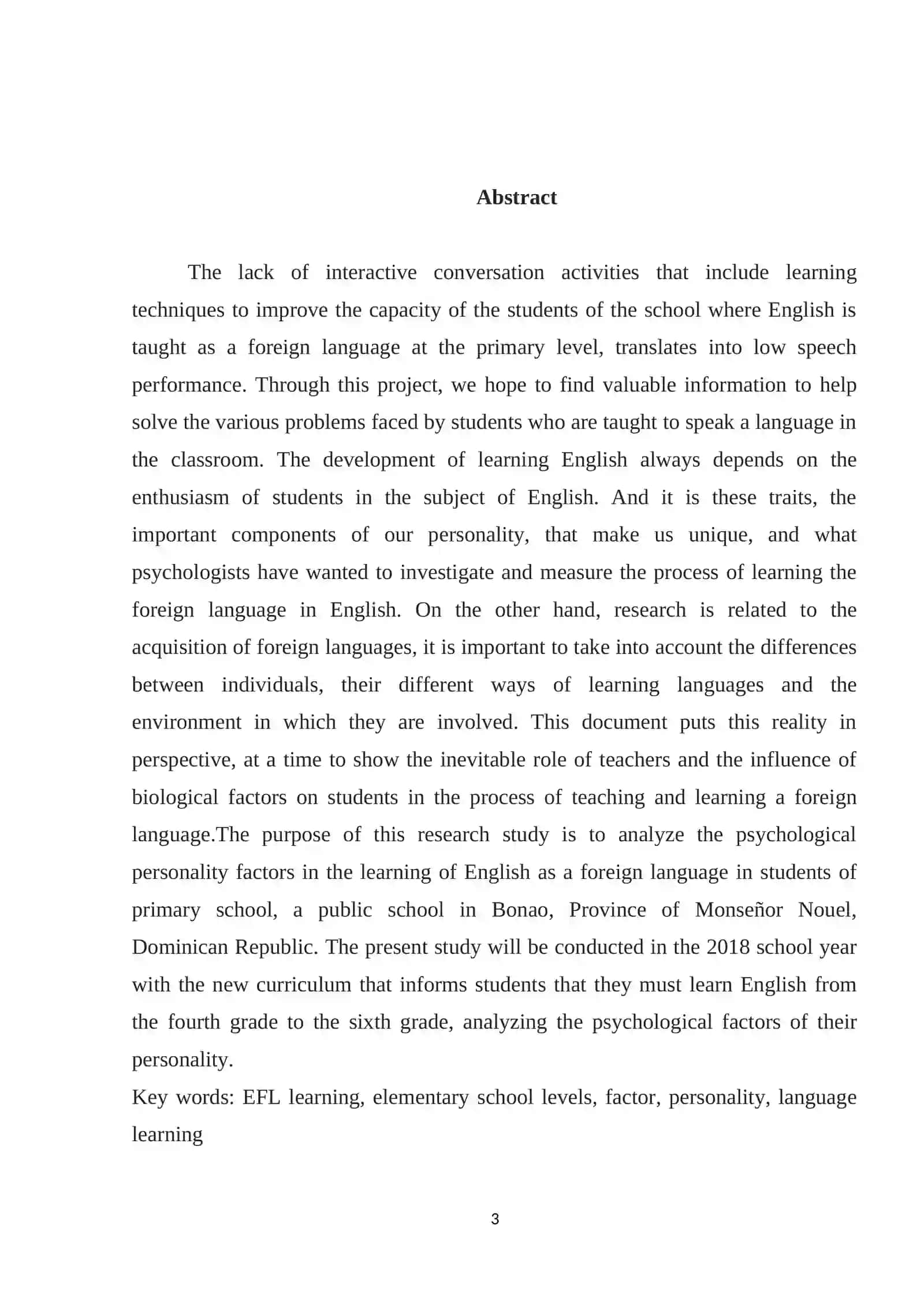 PSYCHOLOGY FACTORS OF PUPILS IN LEARNING FOREIGN LANGUAGES 3