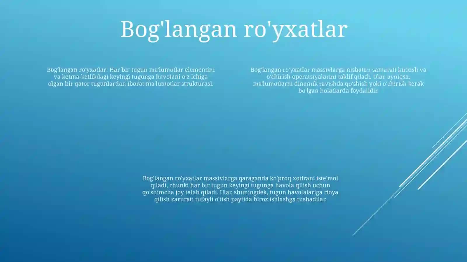 Ma'lumotlar tuzilmalari 3
