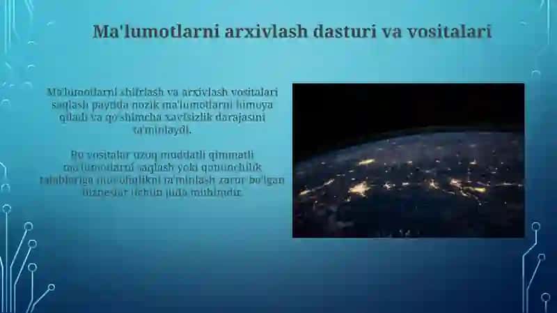 Ma'lumotlarni shirflash va arxivlash vositalari 3