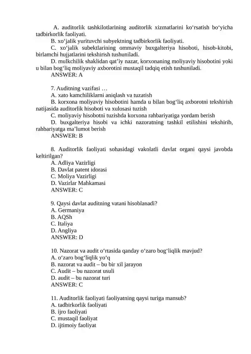 AUDIT FANIDAN TEST MATERIALLARI 3