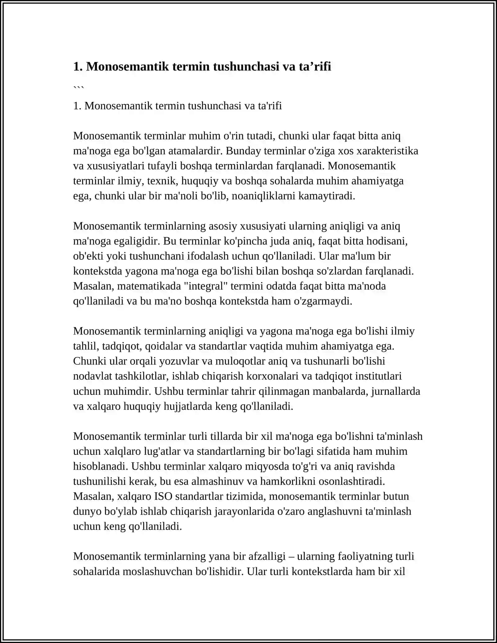 TERMINLARNING MONOSEMANTIK XARAKTERI 3