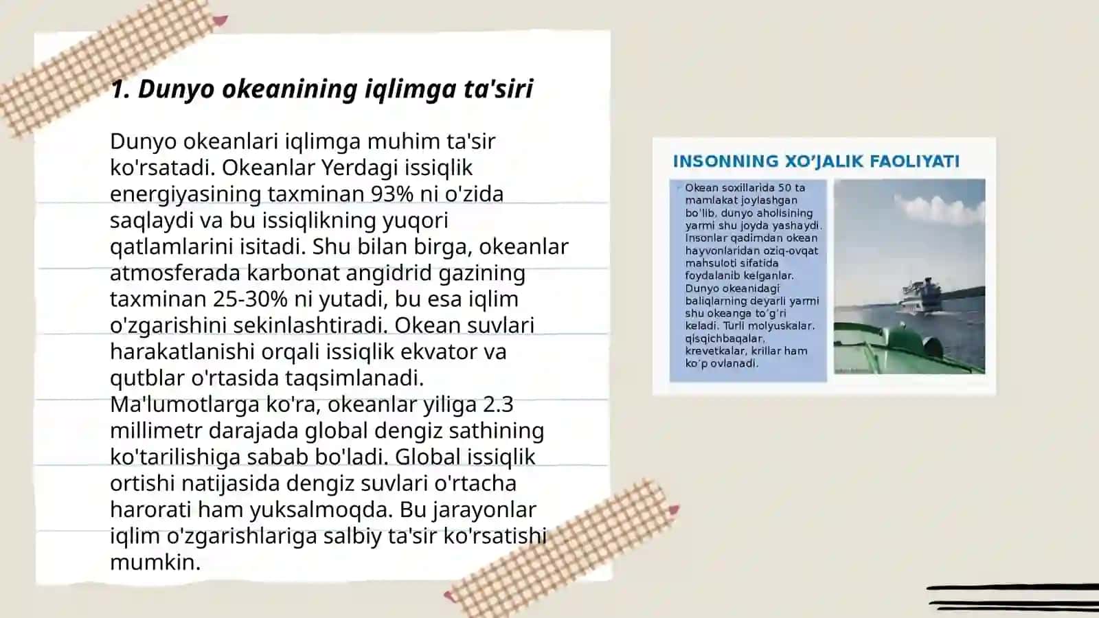 Dunyo okeani.Okean suvlari xususiyati va harakati 3