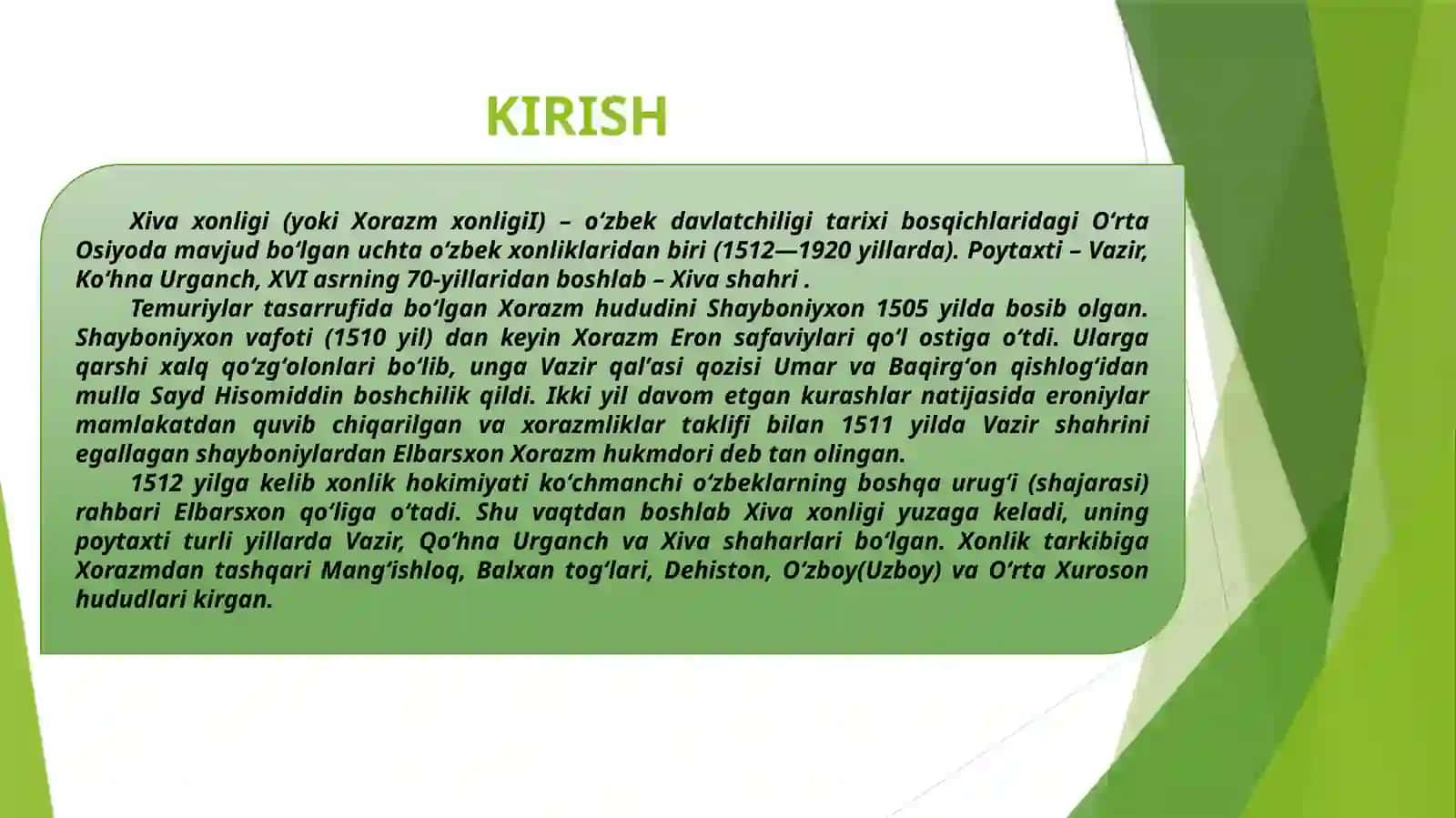 XIVA XONLIGIDA QO'SHIN TUZILISHI, MUDOFAA VA HUJUM QUROLLARI 3