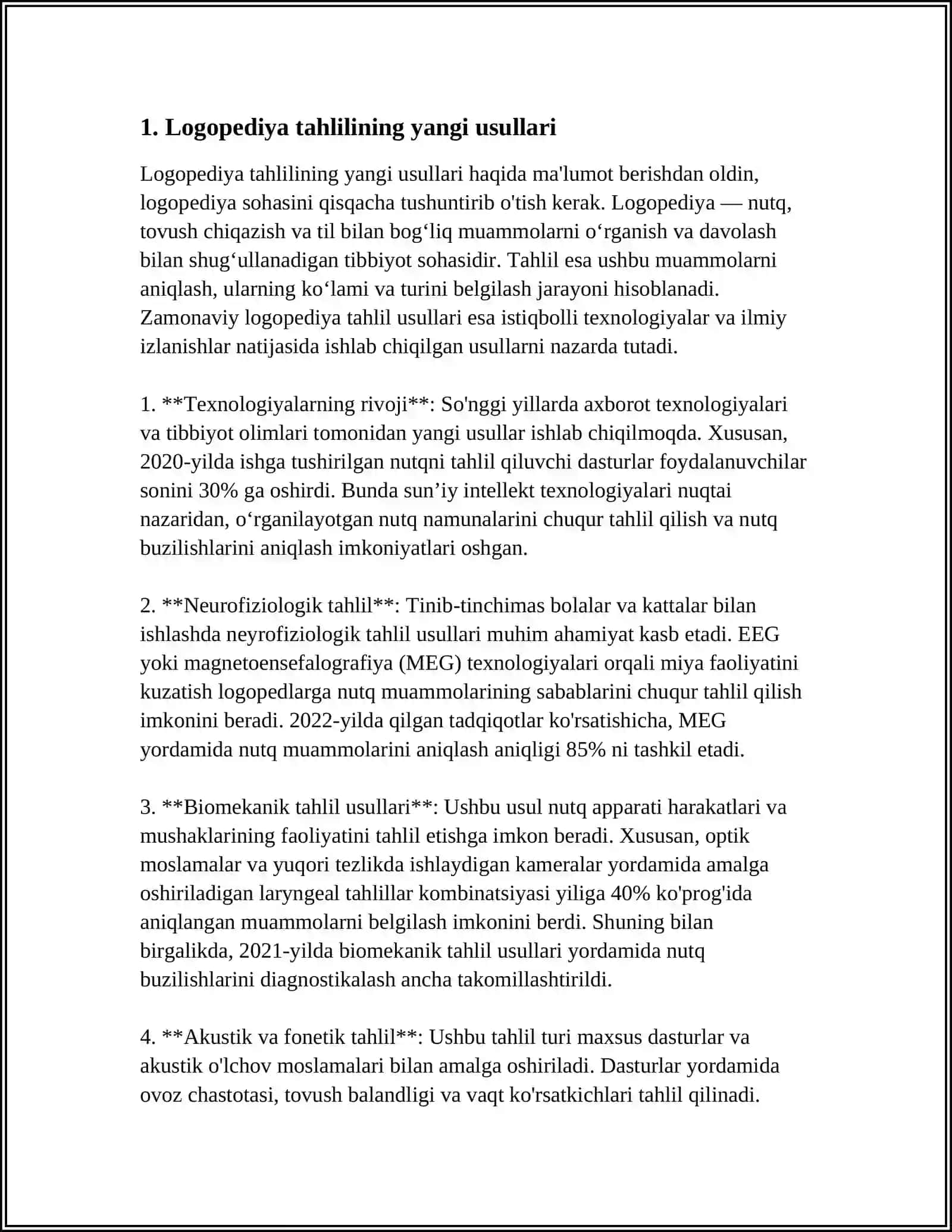 LOGOPEDIK TEKSHIRUVDA TURLICHA YONDASHUV TEXNOLOGIYASINI YORITISH 3