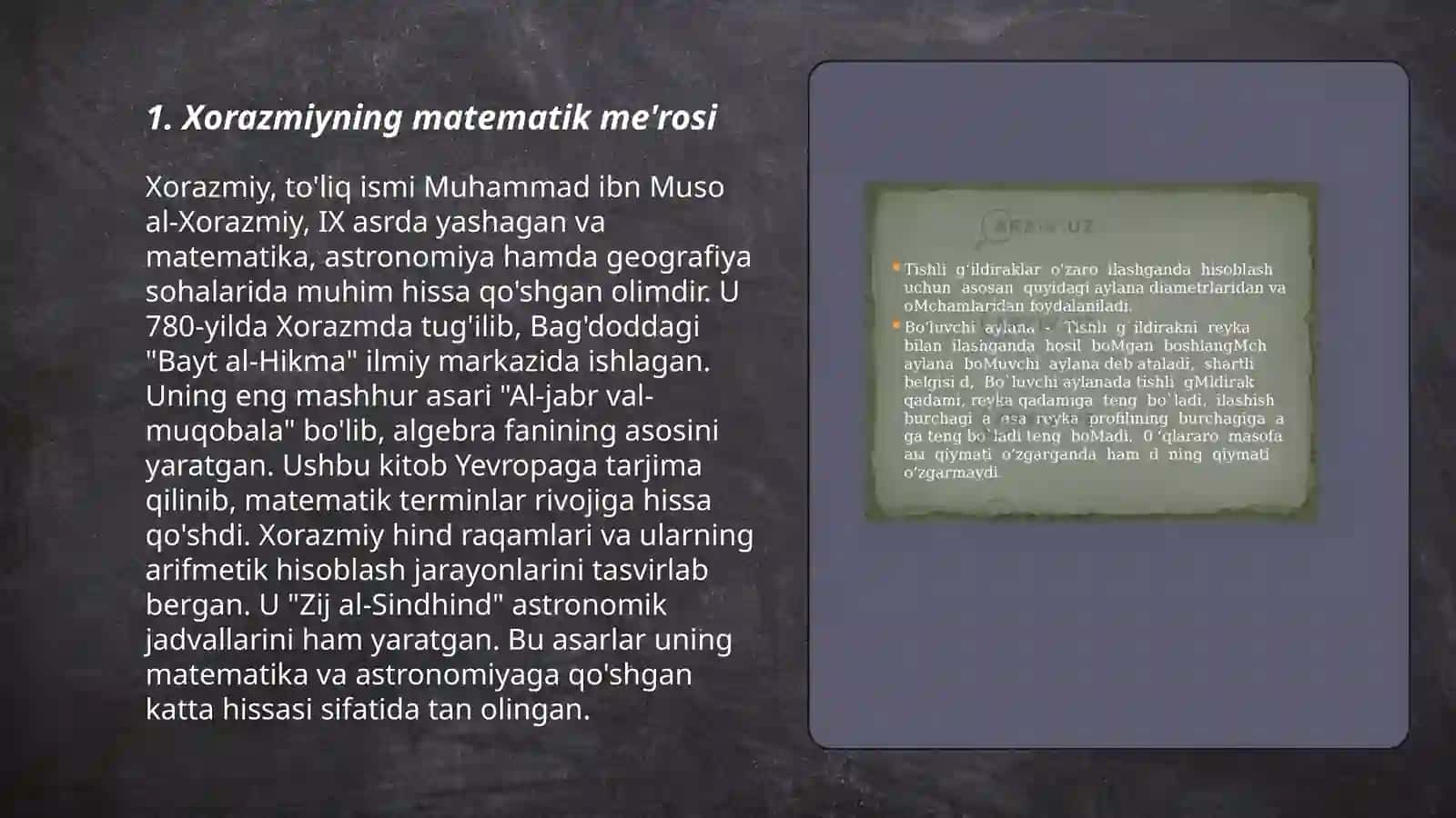 Xorazmiy algebrasi va geometriyasi 3