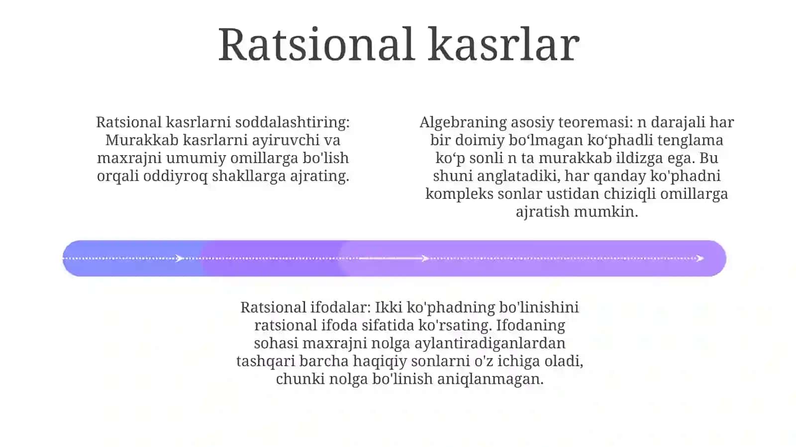 Algebraning Asosiy Teoremasi va Ratsional Kasrlar 3