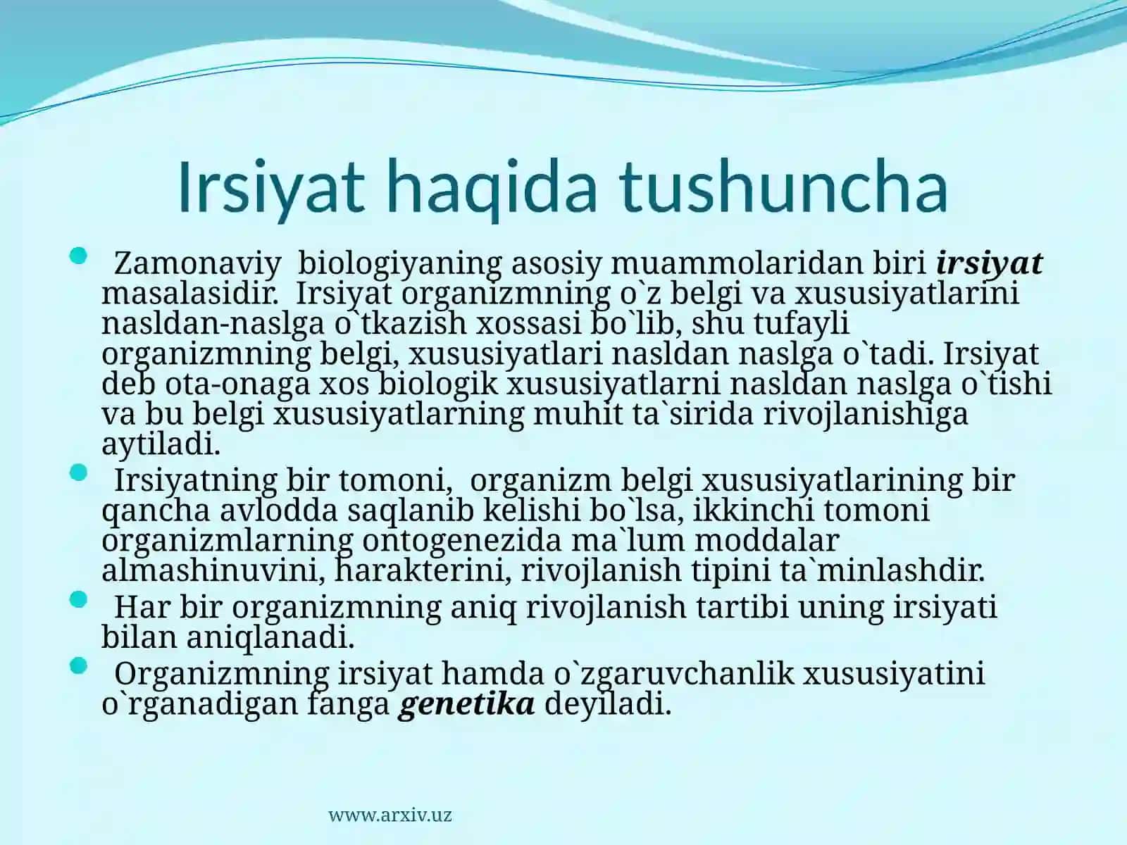Organizm va Muhit 3