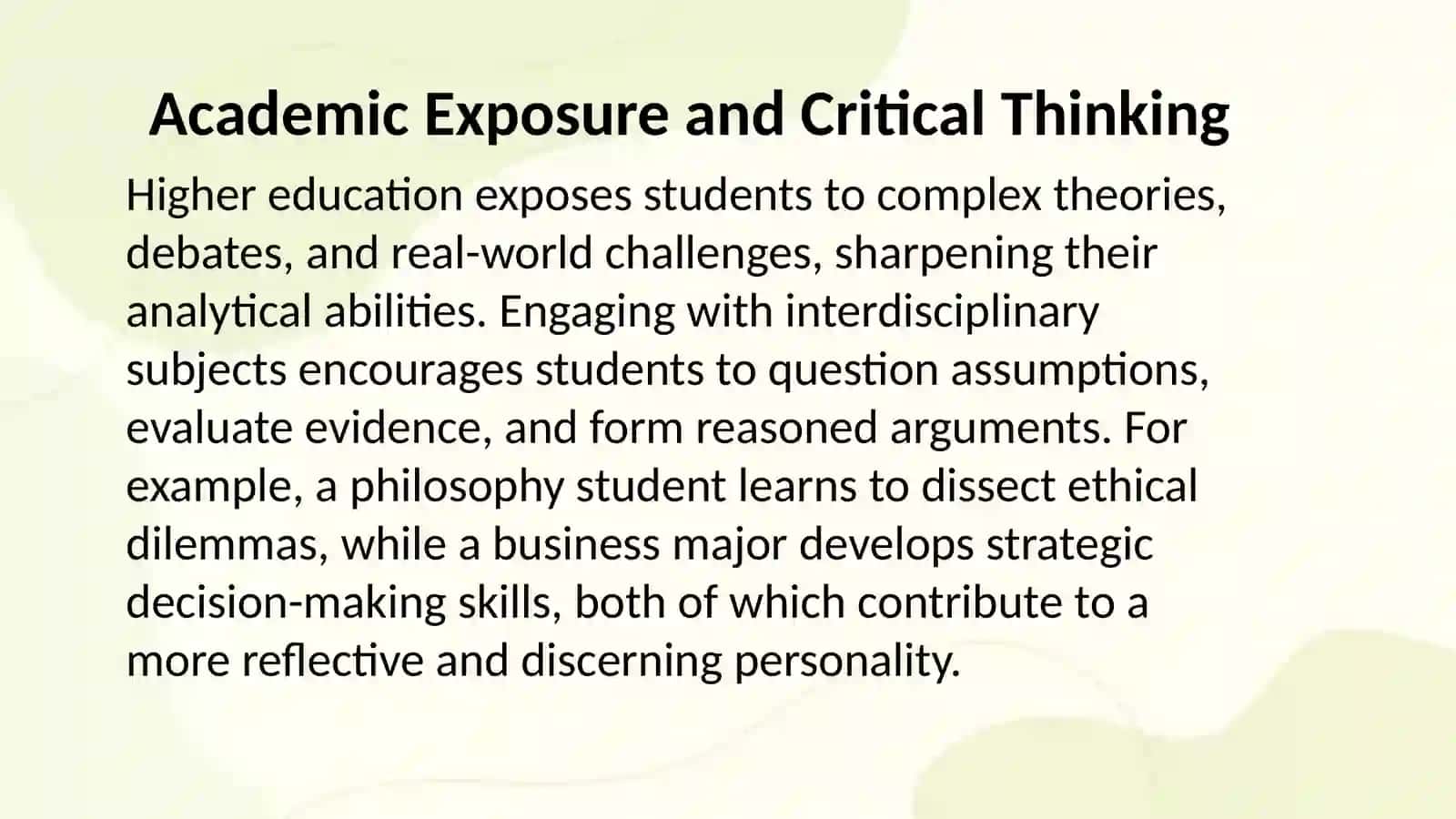 The Role of Higher Education in Personality Development 3