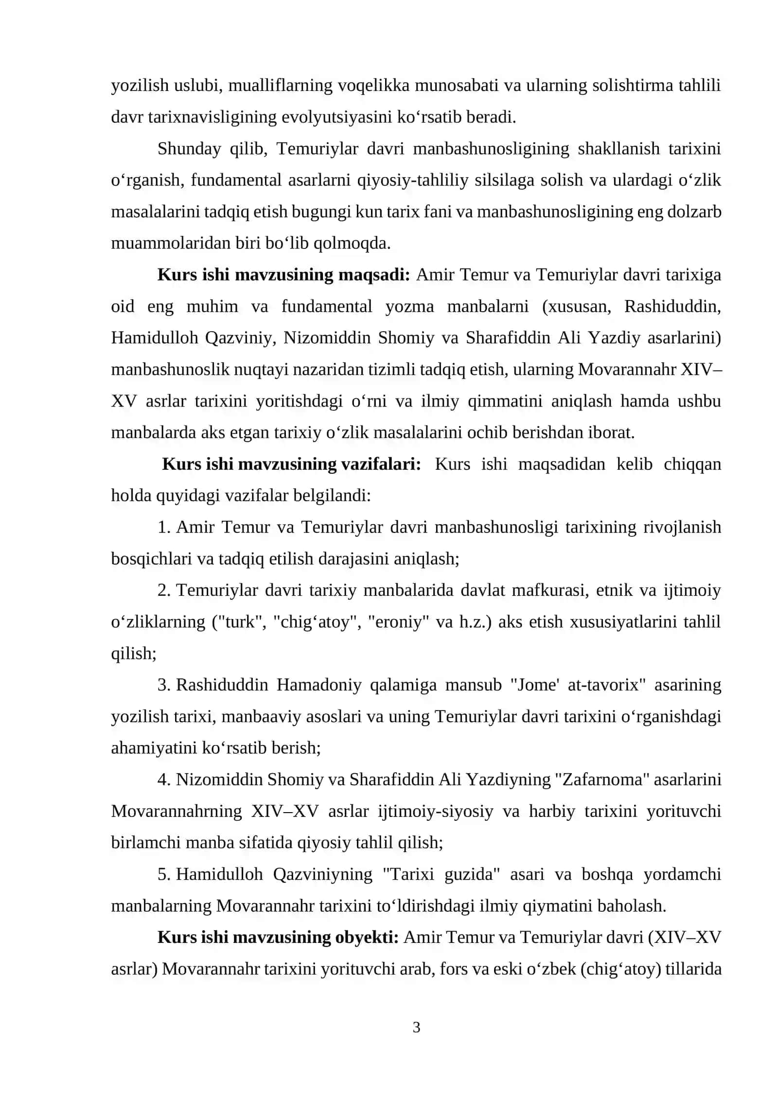 AMIR TEMUR VA TEMURIYLAR DAVRI MANBASHUNOSLIGI 3
