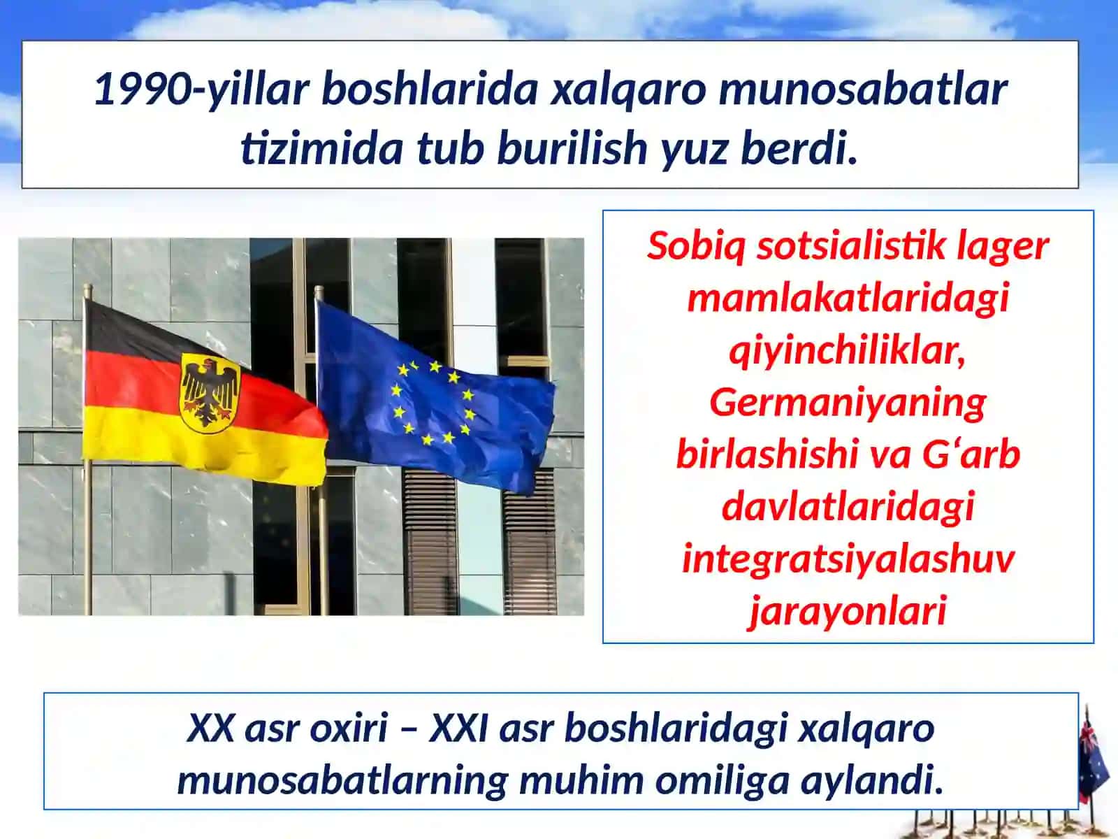 XX asr oxiri – xxi asr boshlarida xalqaro munosabatlar 3