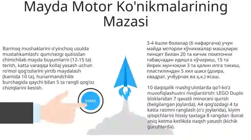 Mayda Motor Ko'nikmalarining Mazasi 3