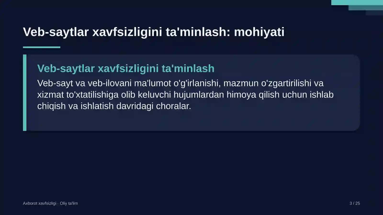 xususiy bog'chalarda veb saytlar xavfsizligini ta'minlash 9213 3