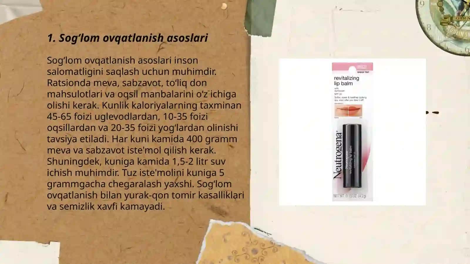 Sog‘lom ovqatlanish asoslari 3