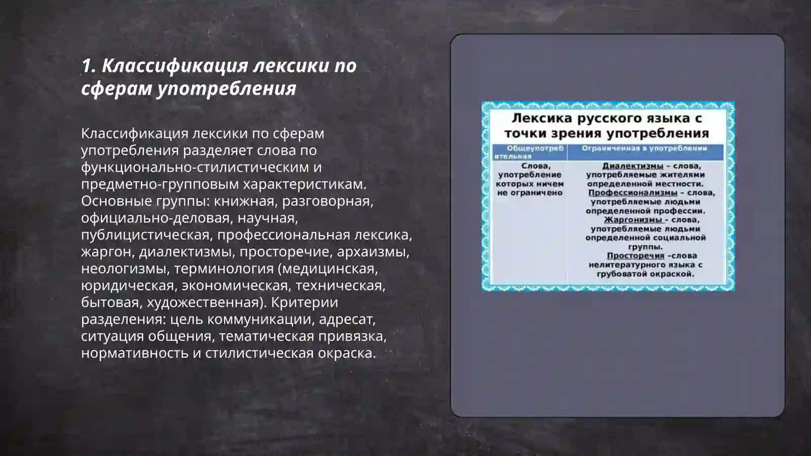 Классификация лексики по сферам употребления 3