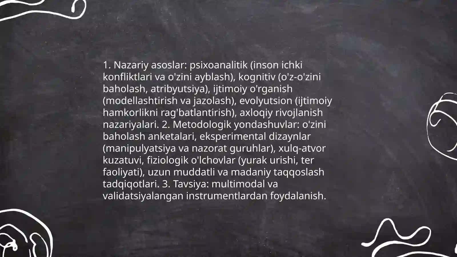 Aybdorlik hissini oʻrganish metodikasi 3