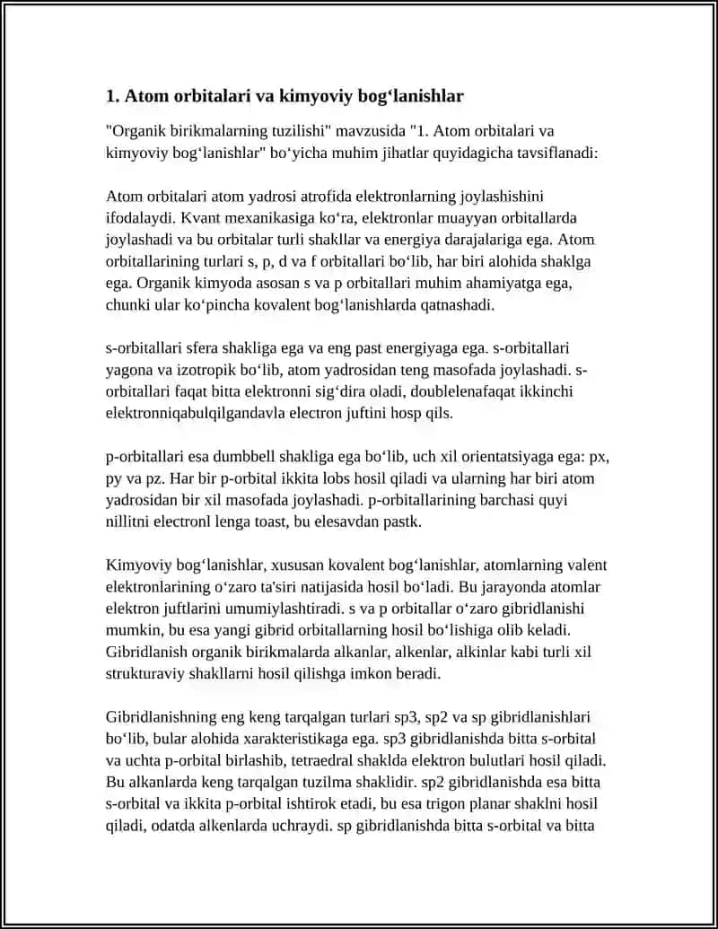 ORGANIK BIRIKMALARNING TUZILISHI 3