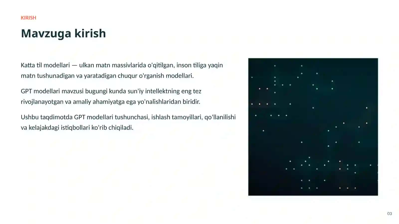 SUN'IY INTELLEKT • KATTA TIL MODELLARI (LLM) 3