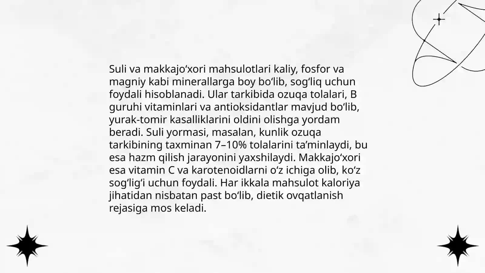 Suli va makkajo‘xori mahsulotlari 3