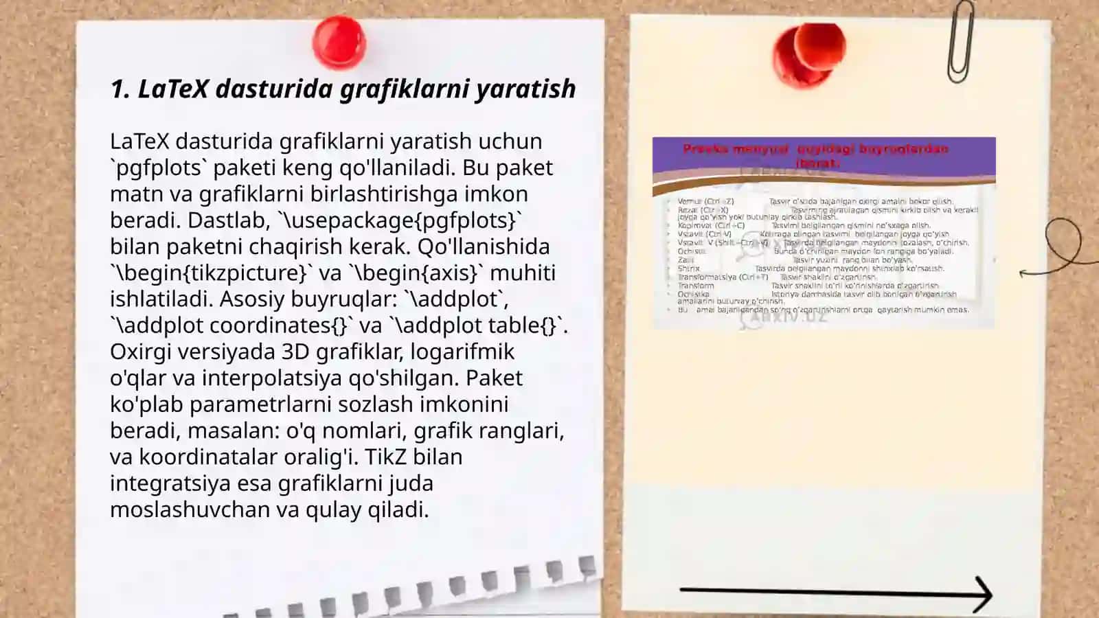 LaTex dasturining grafik imkoniyatlari 3