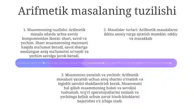 Arifmetik Masalalar Yechishga OʻRgatish 3