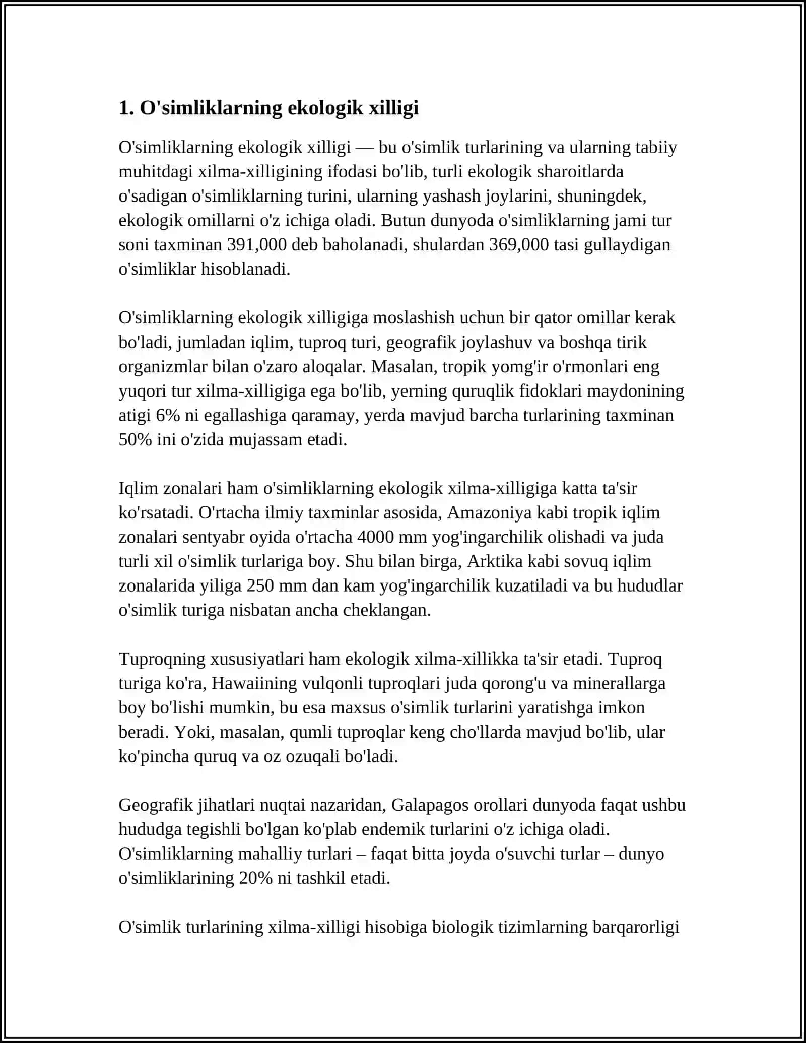 O'SIMLIKLARNING XILMA XILLIGI 3