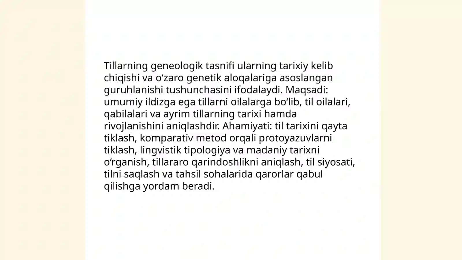 Tillarning geneologik tasnifi 3