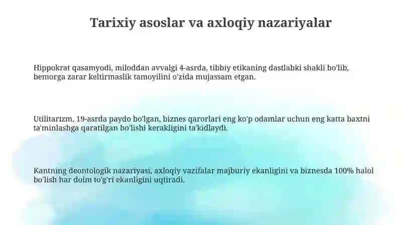 Biznes va tadbirkorlik bioetikasi 3