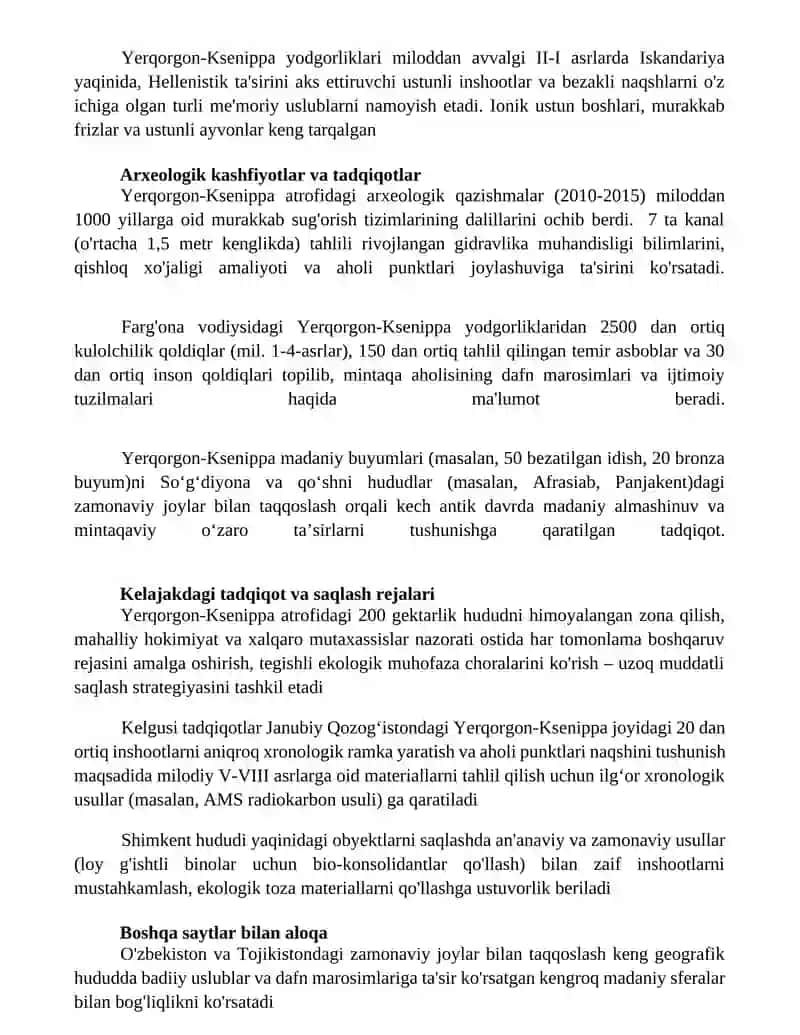 Yerqorg'on-Ksenippa yodgorliklari 3