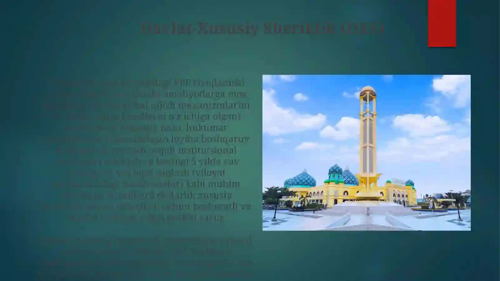 Davlat-Xususiy Sheriklik (DXS) 3
