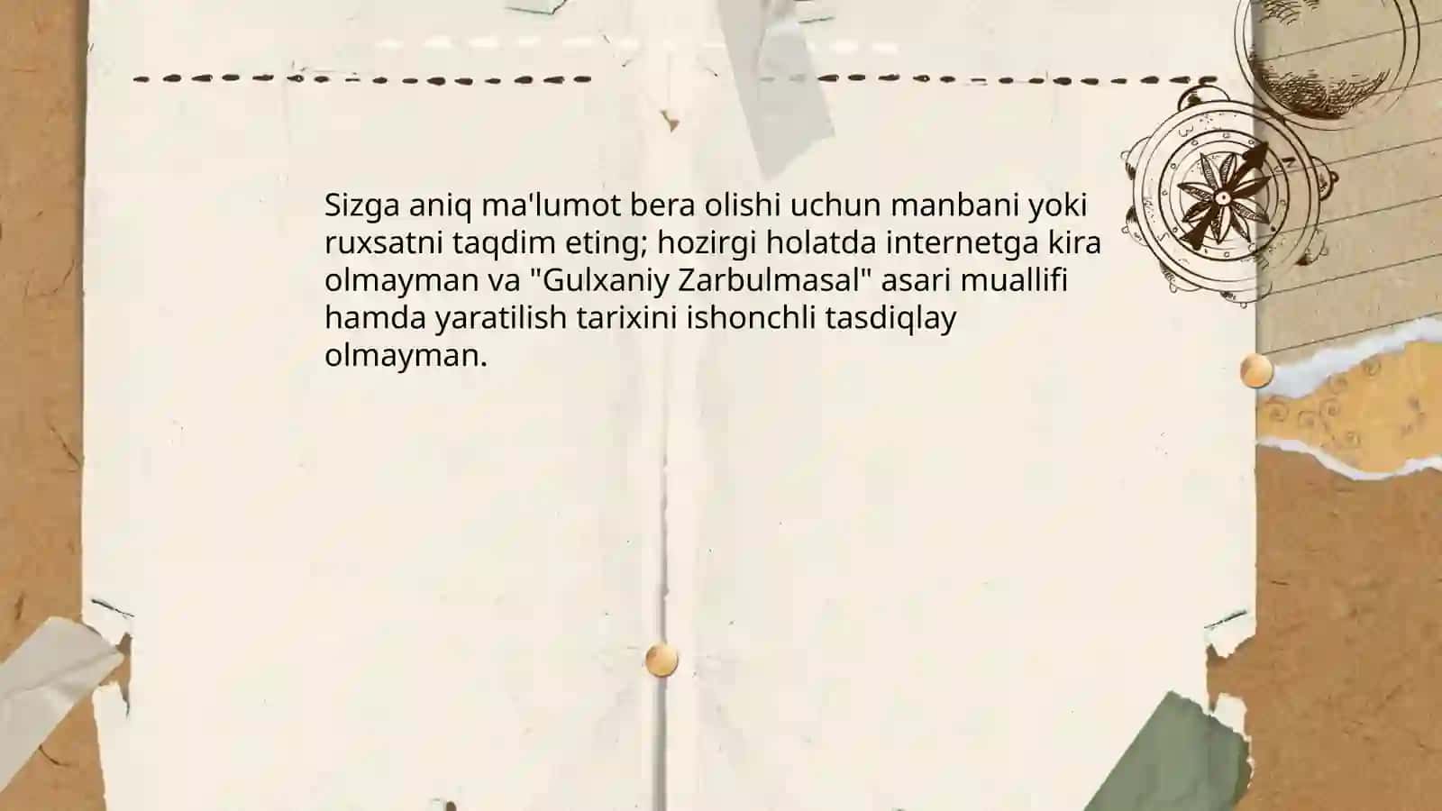 Gulxaniy Zarbulmasal asari 3