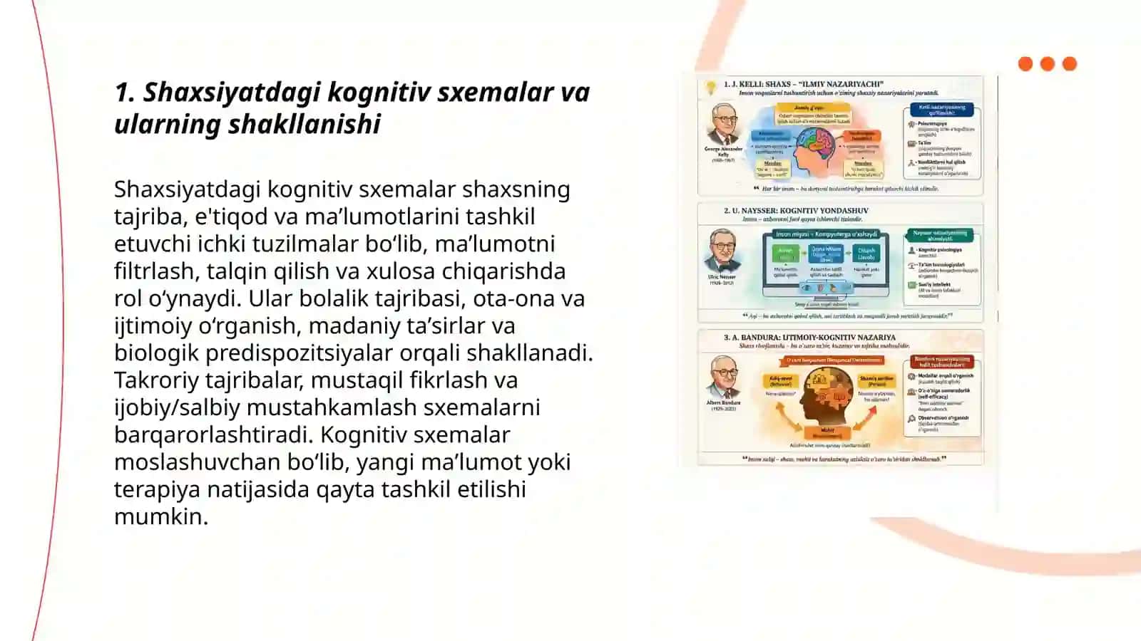 Shaxsning kognitiv nazariyalari 3