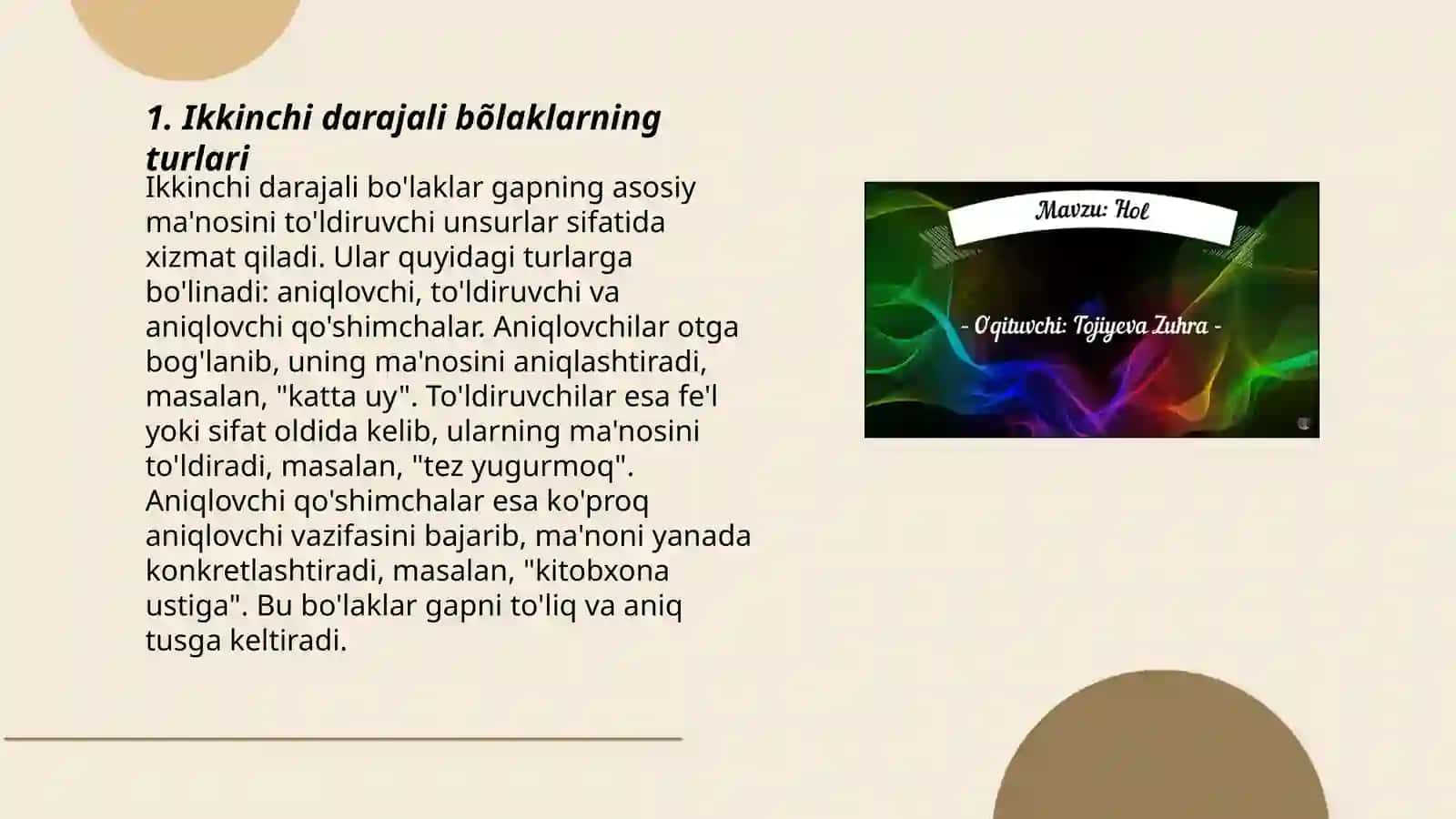 Ikkinchi darajali bõlaklar 3