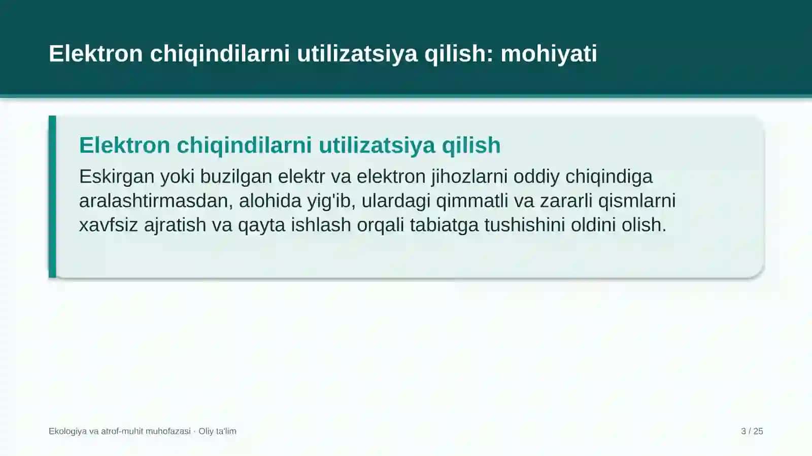 Baliqchilik xo'jaliklarida elektron chiqindilarni utilizatsiya qilish 3