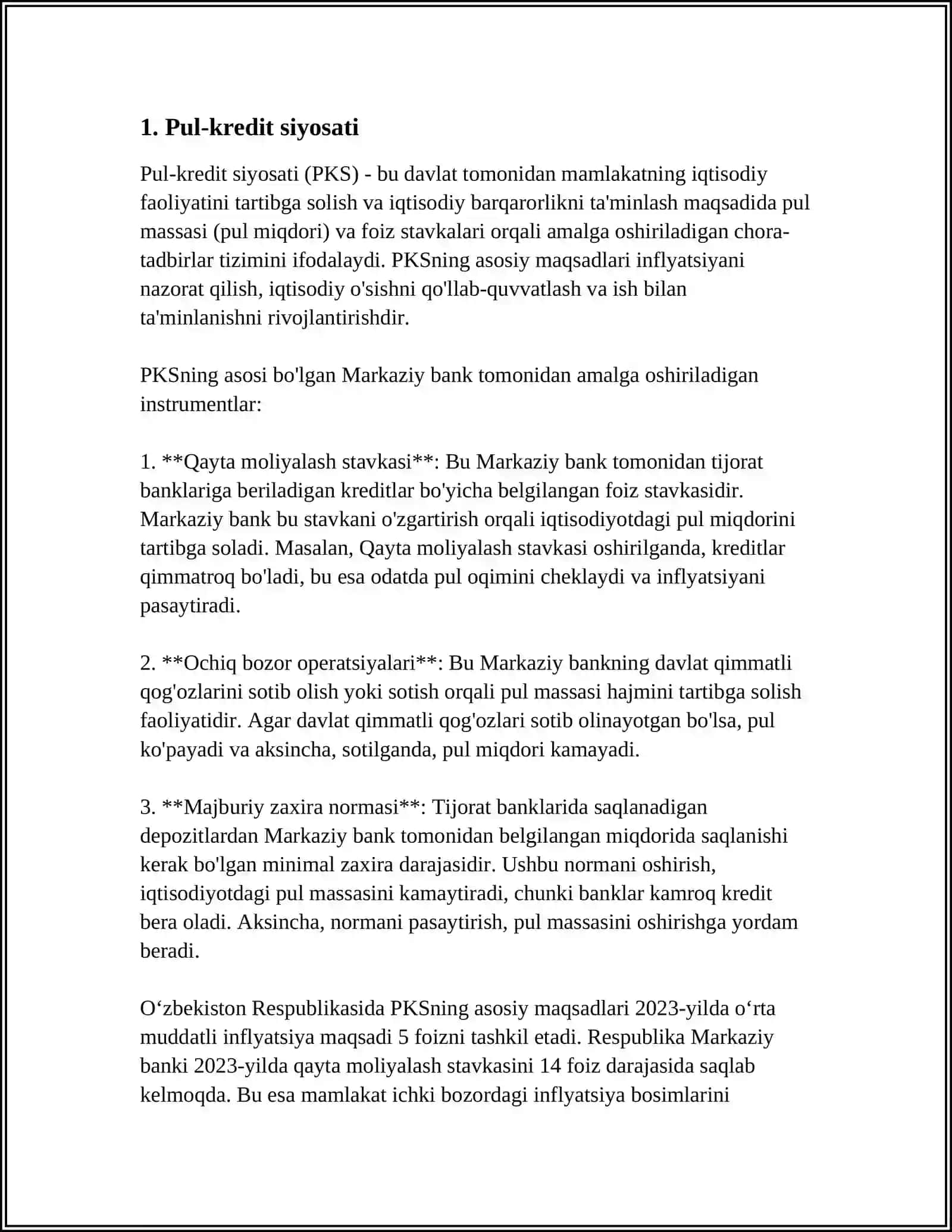 MARKAZIY BANK FUNKSIYALARI 3