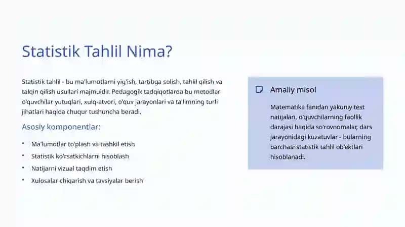Pedagogik Tadqiqotlarda Statistik Tahlil 3