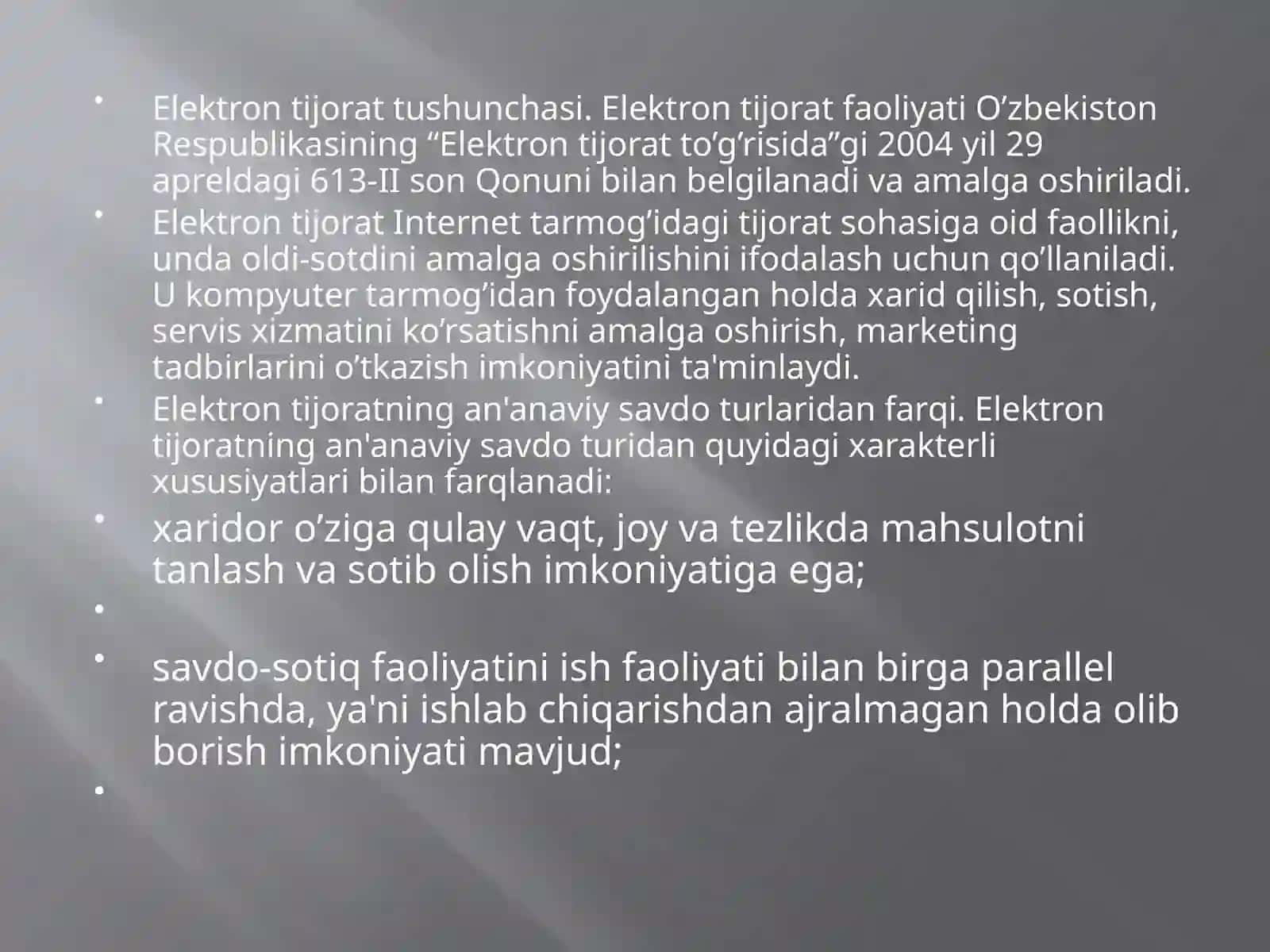 ELEKTRON TIJORAT TIZIMI 3