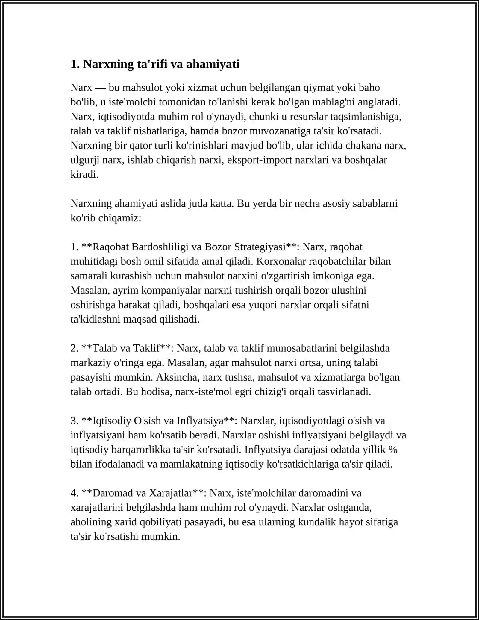 IQTISODIYOTDA NARX VA UNING SHAKLLANISHI 3