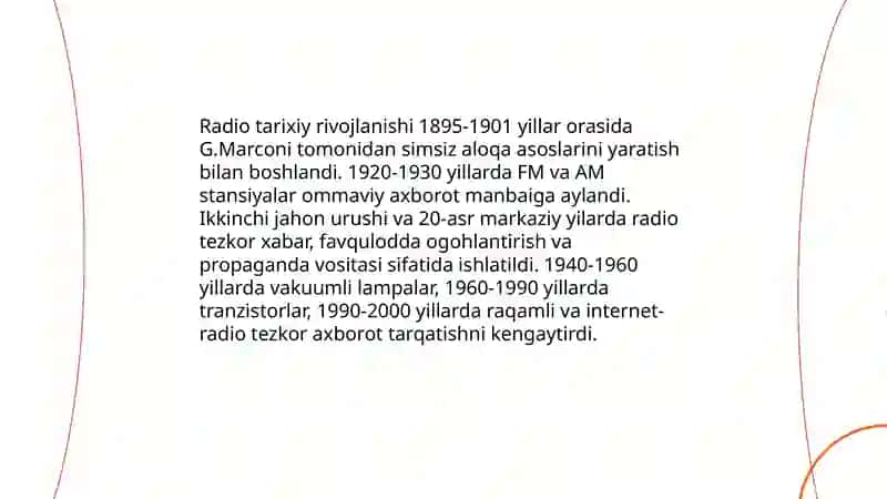 Radio- tezkor xabar berish va axborot tarqatish vositasi 3