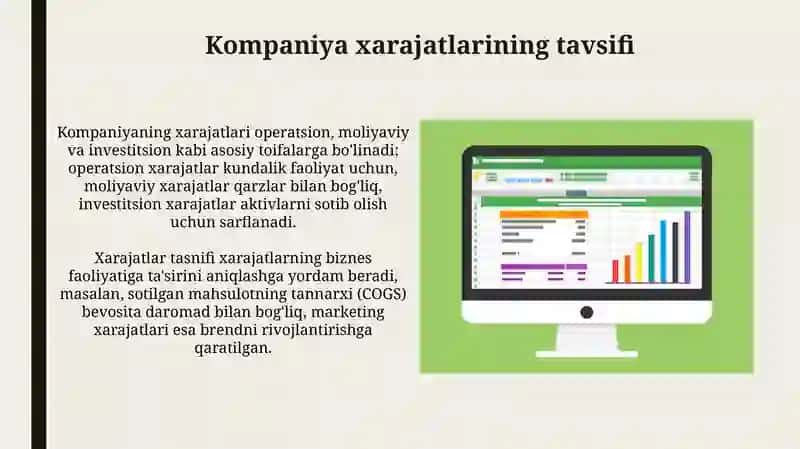 Korxona xarajatlari tahlili 3