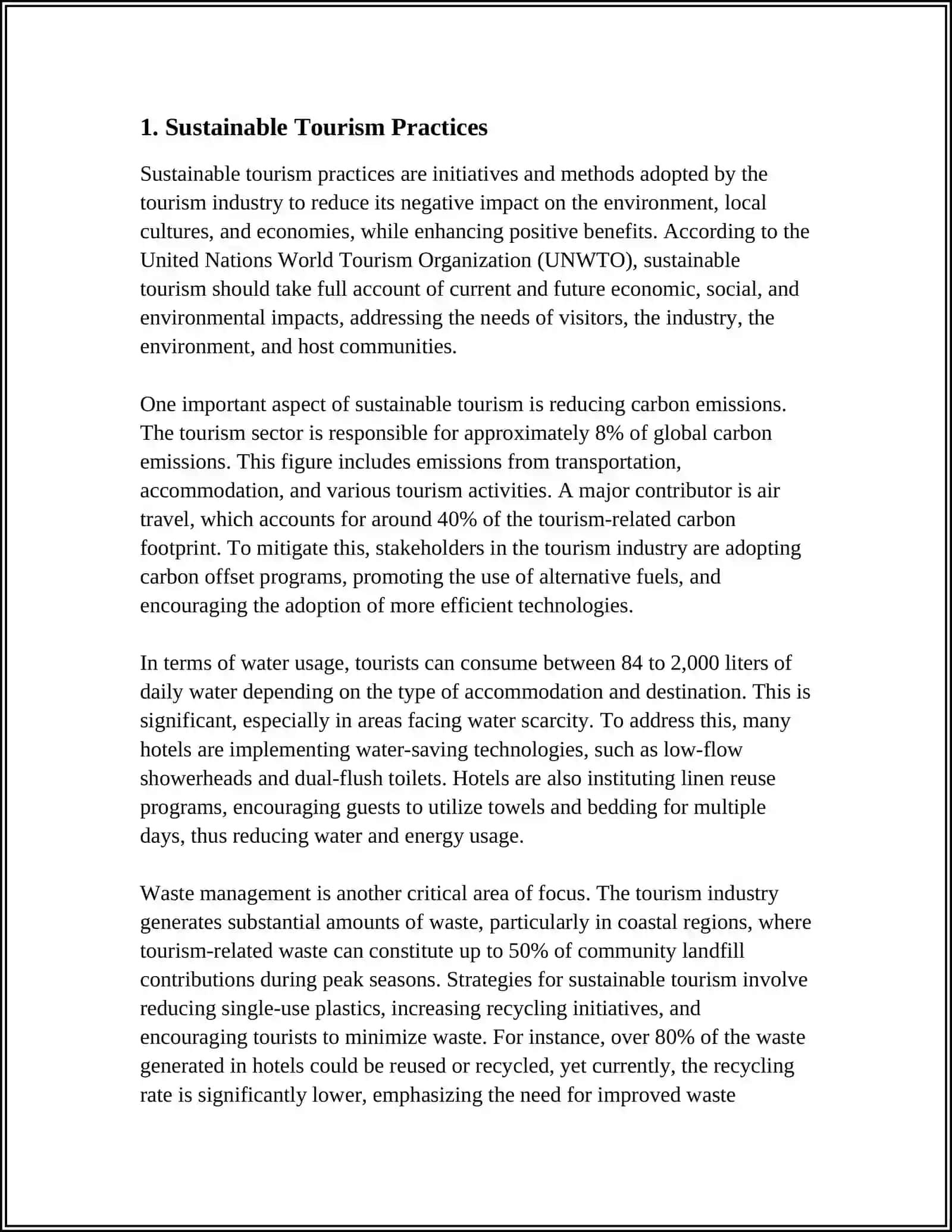 Sustainable Tourism Practices 3
