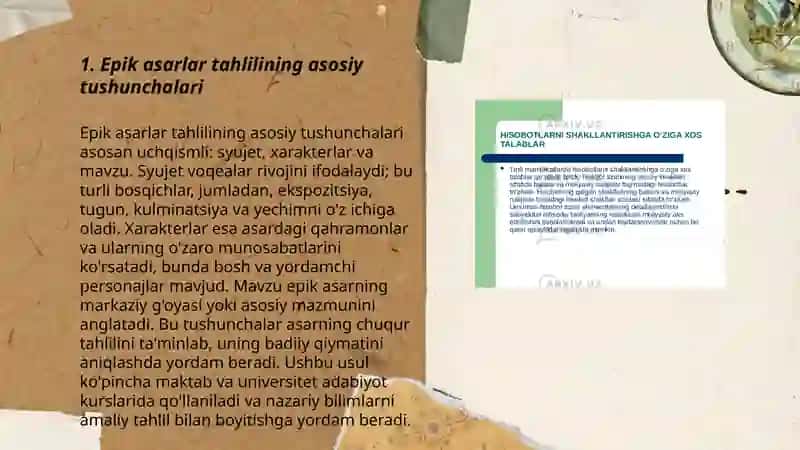 Epik asarlarni tahlil qilish metodikasi 3