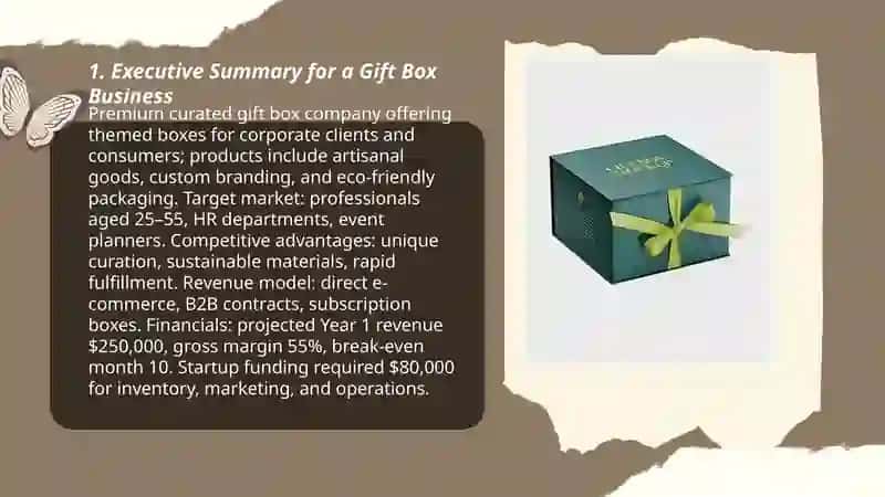 Business plan(gift box business) 3