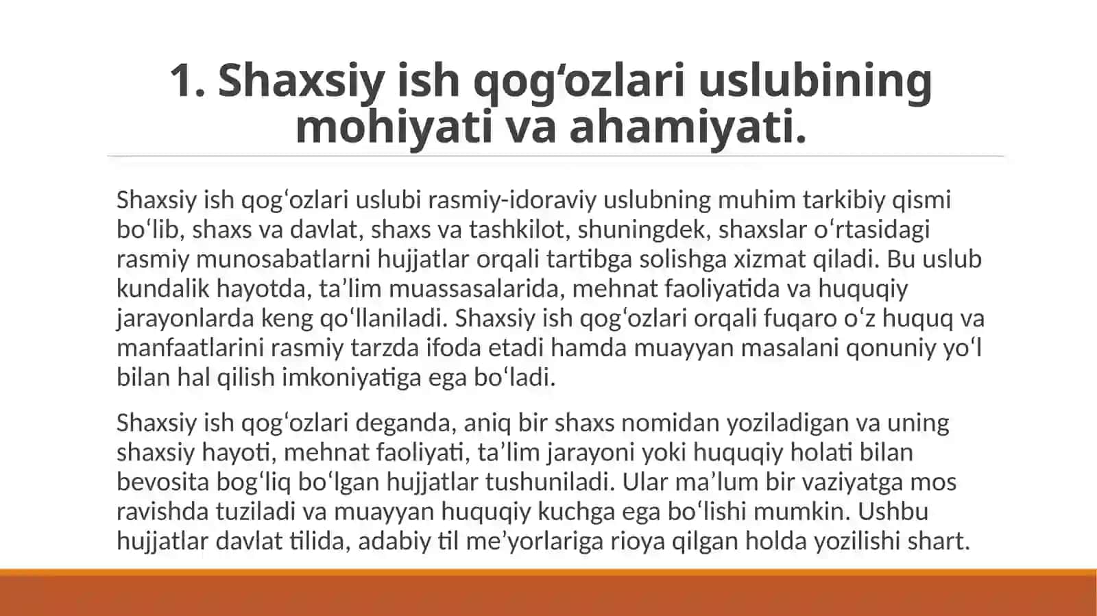 Shaxsiy ish qog'ozlari uslubi 3