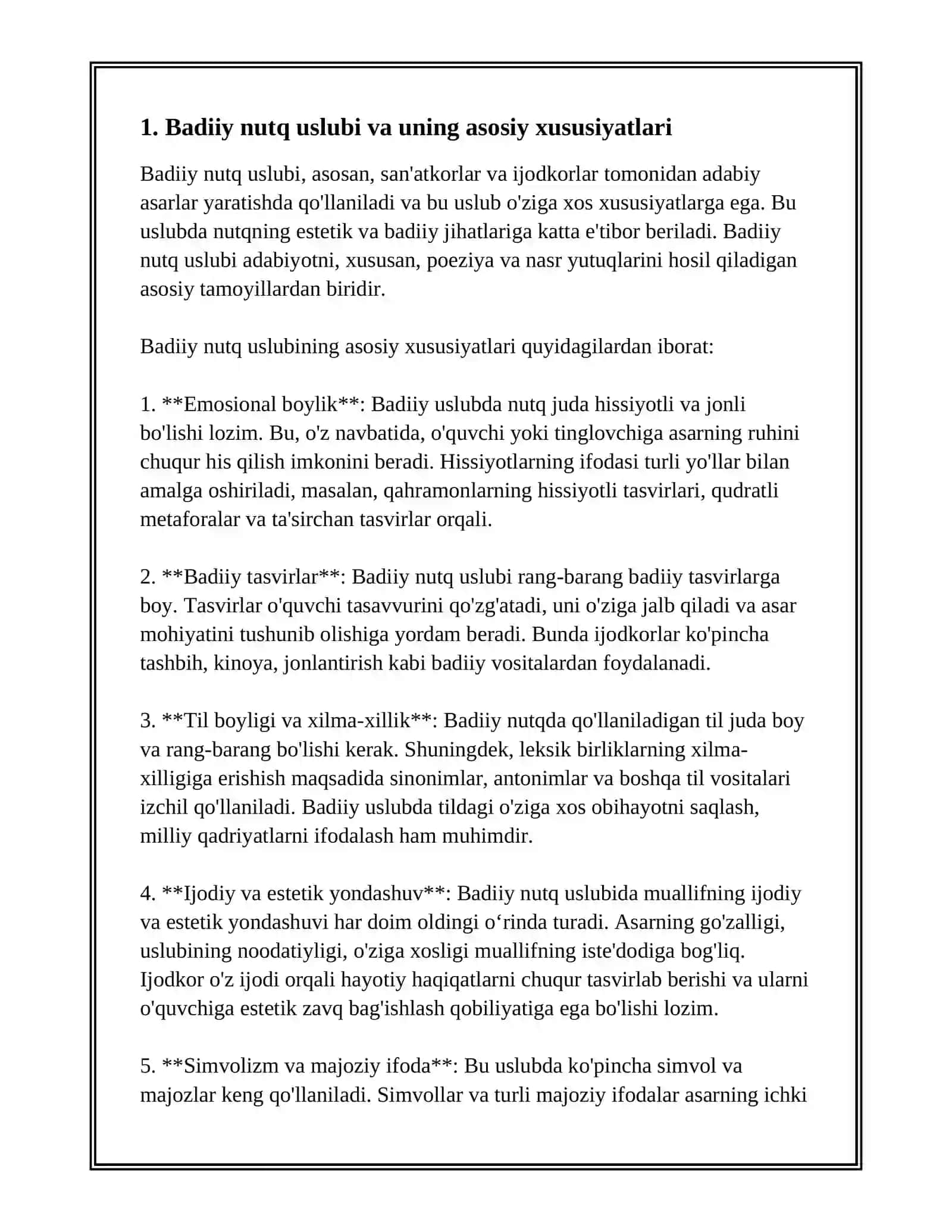 BADIIY NUTQ USLIBI. OʻZBEK SHEʼRIYATI 3