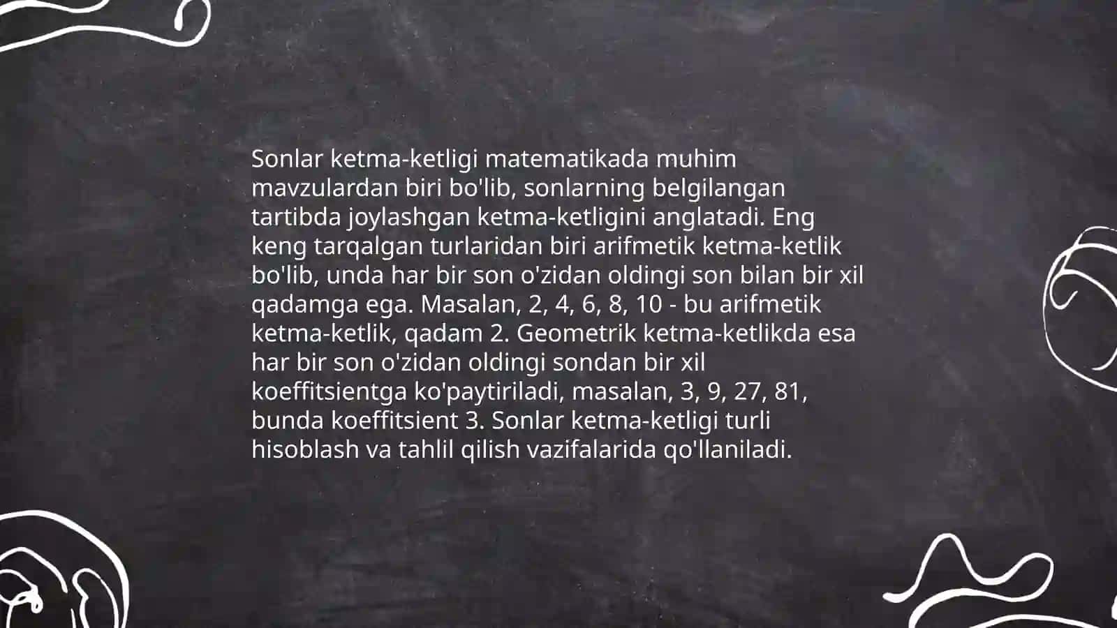 Sonlar ketma-ketligi matematikada 3
