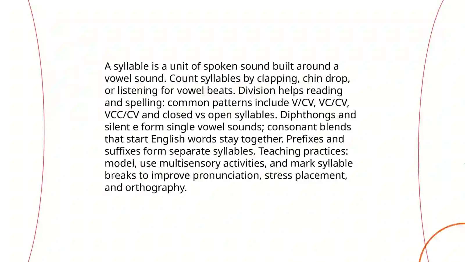 Syllables in English 3