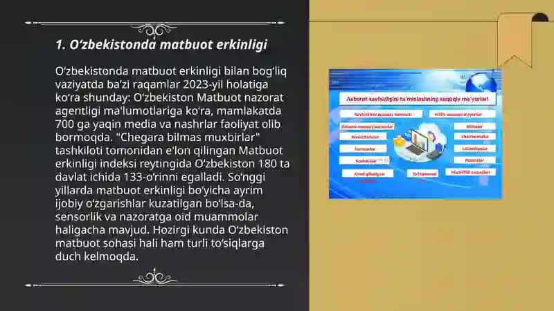 Oʻzbekiston Respublikasida ommaviy axborot vositalarining faoliyati 3