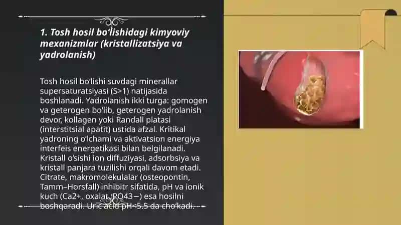 Tosh kasalliklarining kimyoviy asoslari 3